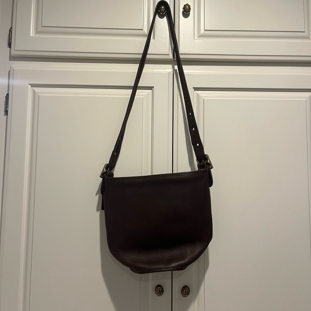 COACH Chocolate Brown Leather Bucket Bag Perfect Condition